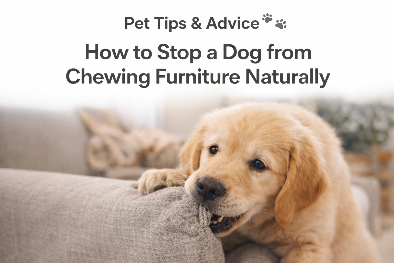 How to Stop a Dog from Chewing Furniture Naturally