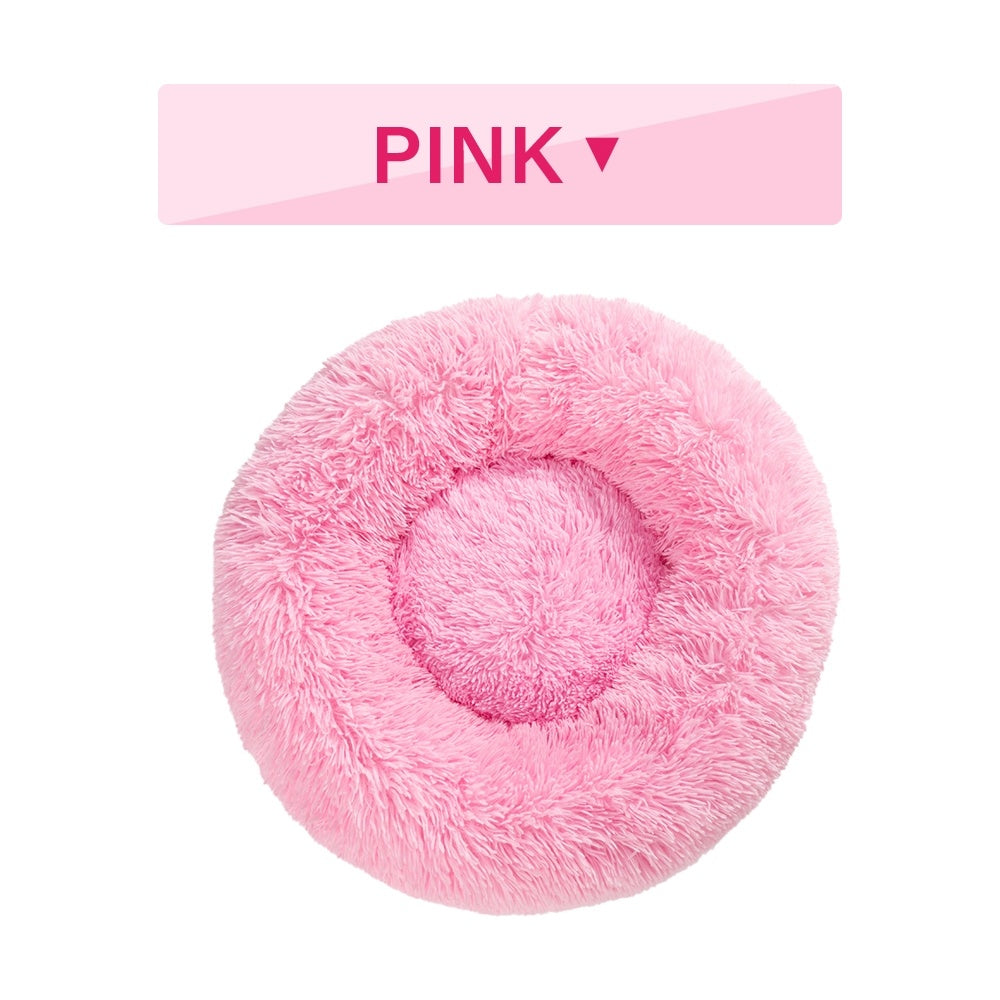 Soft Plush Calming Pet Bed for Dogs and Cats