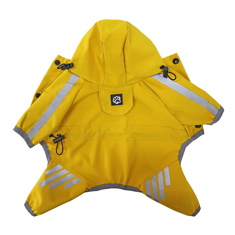 Four-Leg Waterproof Dog Raincoat for Outdoor Walks