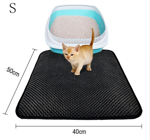 Easy Clean Double Layer Litter Mat for Cats
