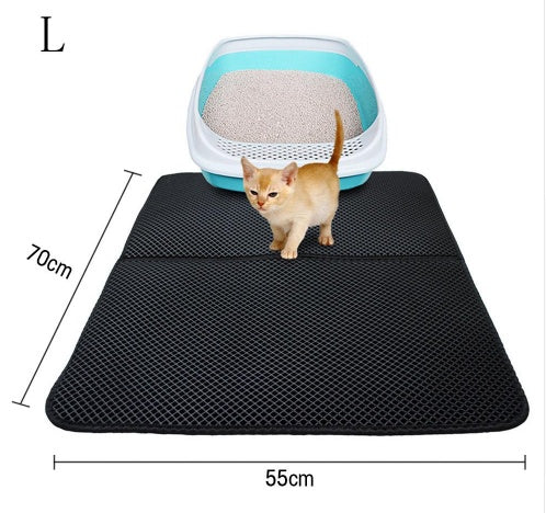 Easy Clean Double Layer Litter Mat for Cats