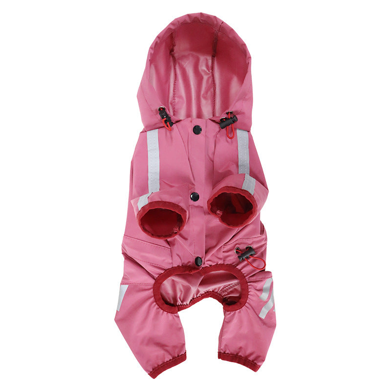 Four-Leg Waterproof Dog Raincoat for Outdoor Walks