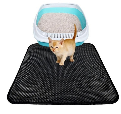 Easy Clean Double Layer Litter Mat for Cats