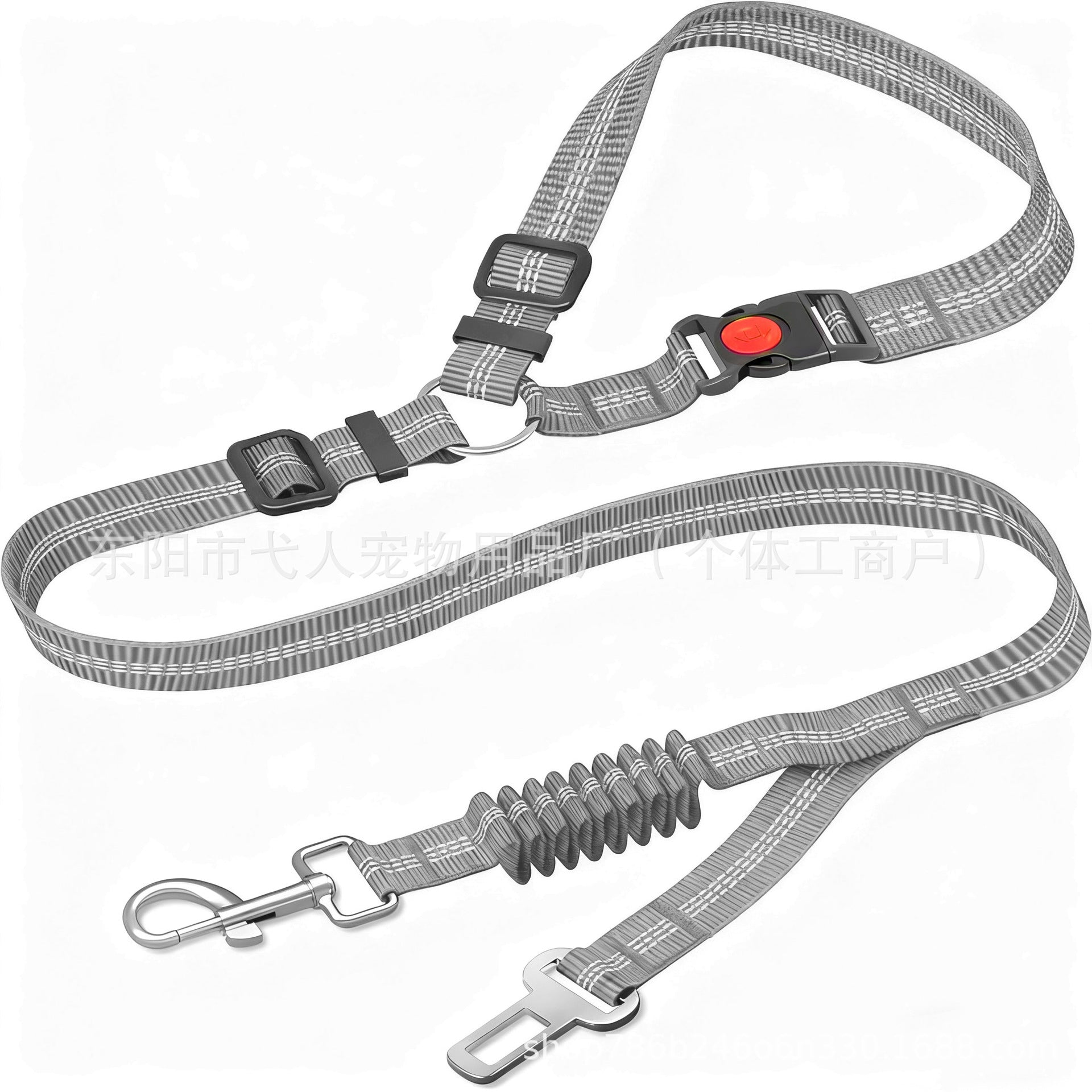Retractable Dog Leash With Anti-pull Car Seatbelt