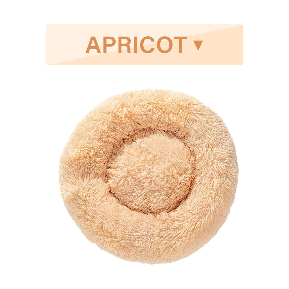 Soft Plush Calming Pet Bed for Dogs and Cats