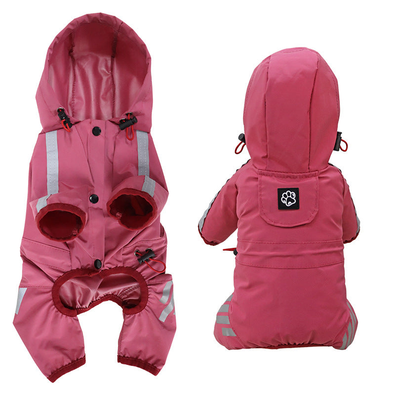 Four-Leg Waterproof Dog Raincoat for Outdoor Walks