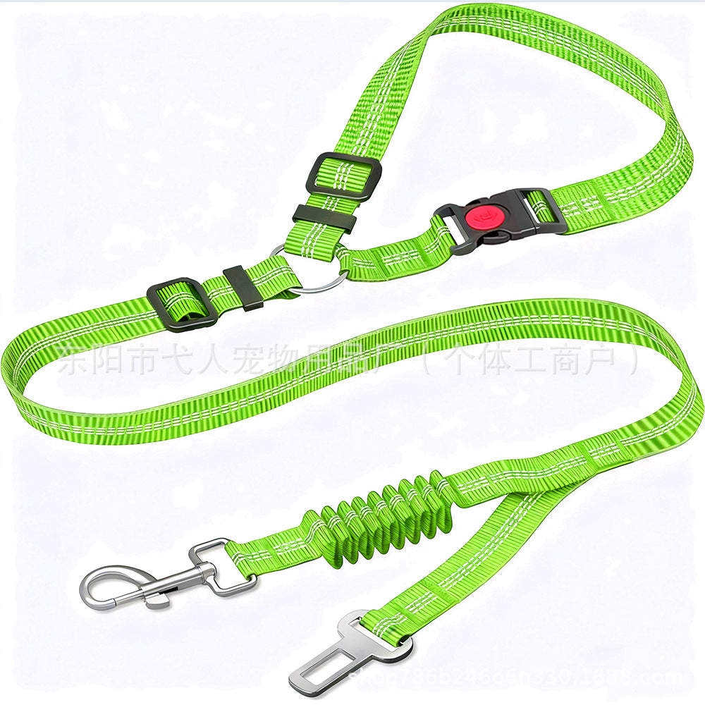Retractable Dog Leash With Anti-pull Car Seatbelt