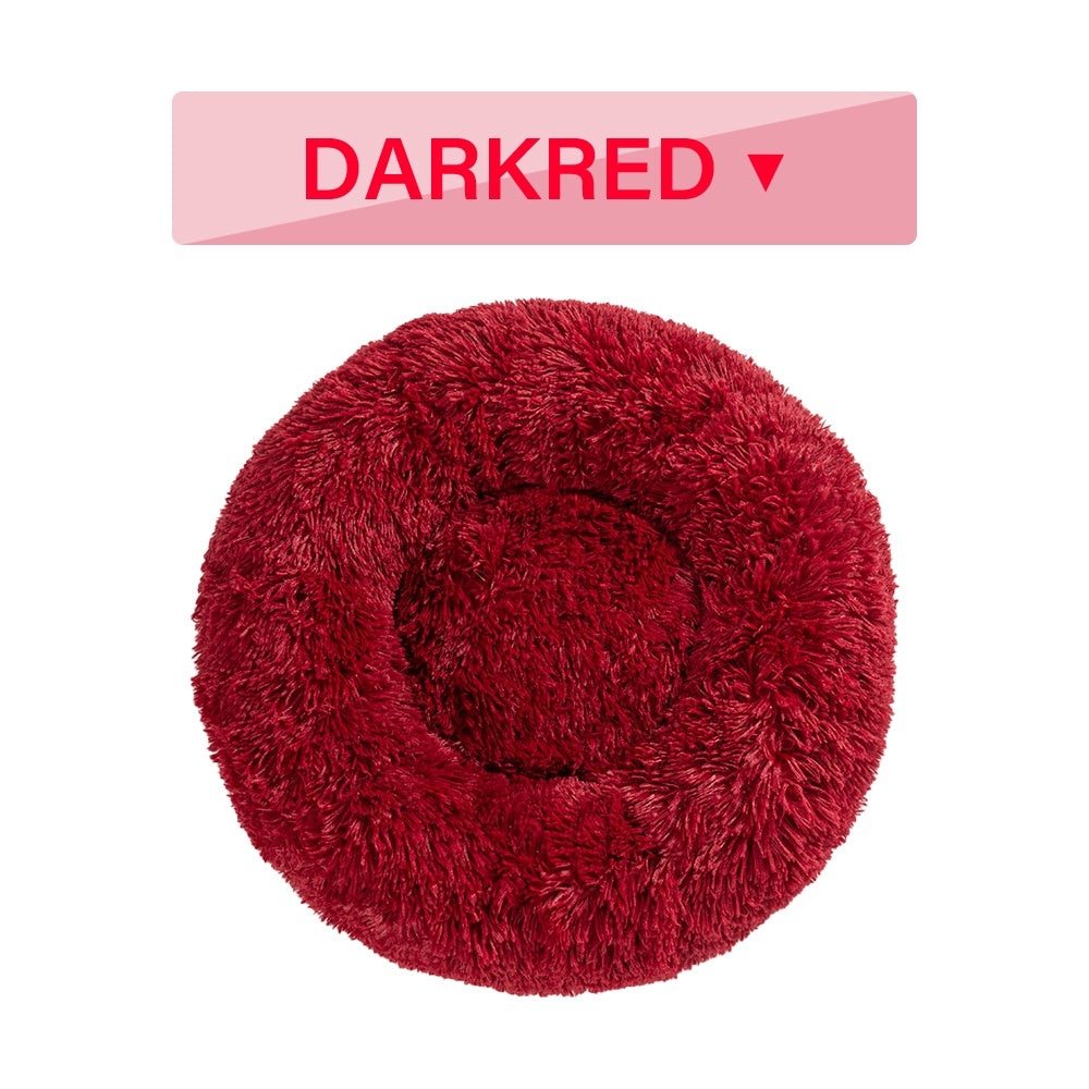 Soft Plush Calming Pet Bed for Dogs and Cats
