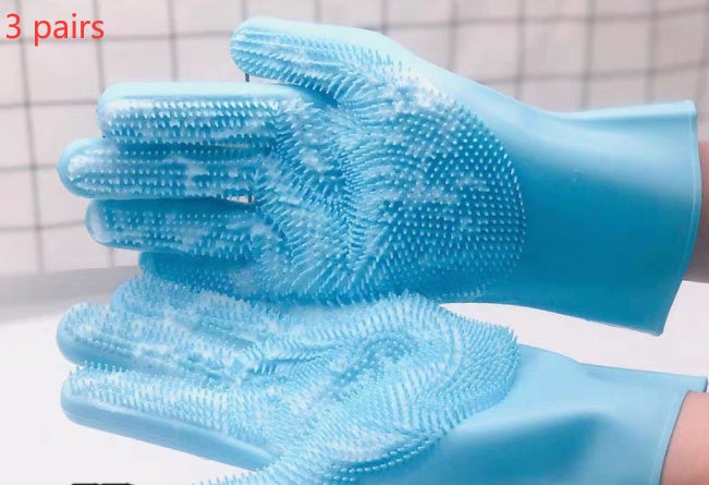 Keep Pets Clean with Silicone Brush Grooming Glove