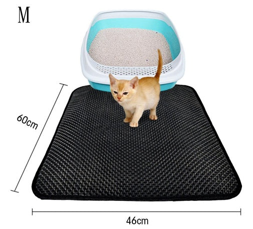 Easy Clean Double Layer Litter Mat for Cats