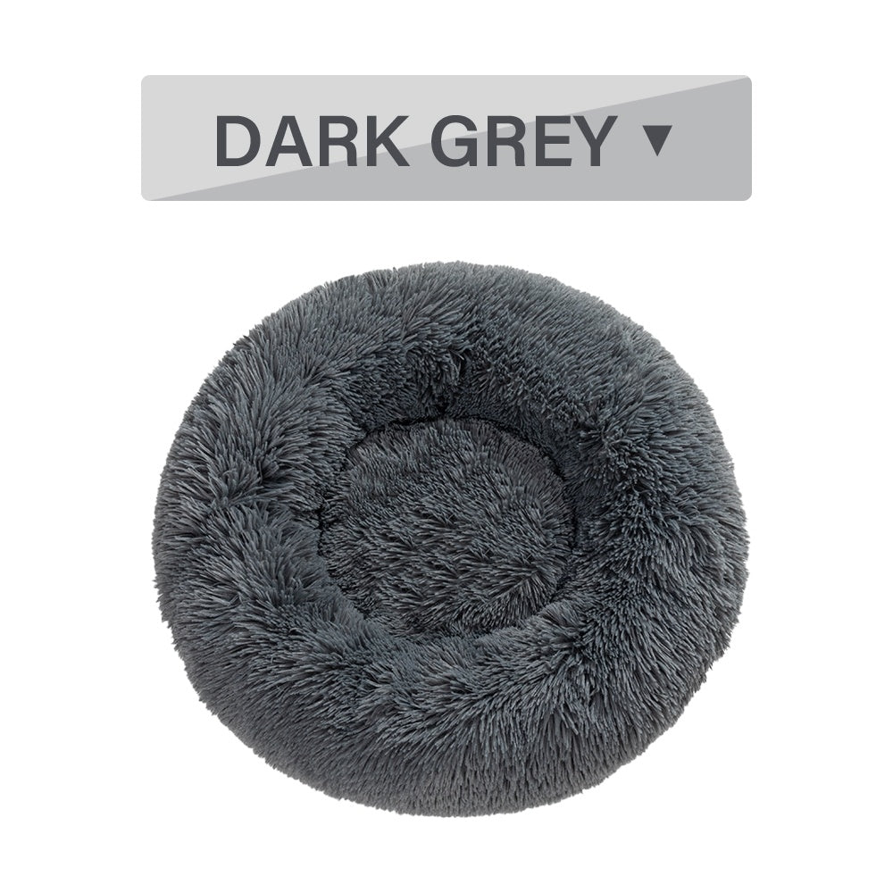 Soft Plush Calming Pet Bed for Dogs and Cats