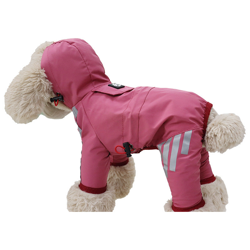 Four-Leg Waterproof Dog Raincoat for Outdoor Walks