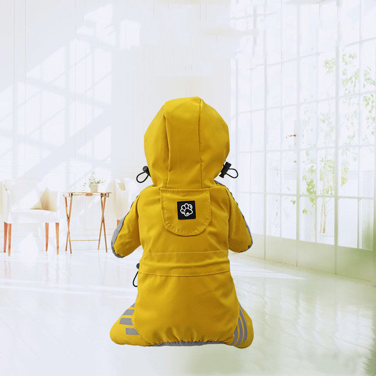 Four-Leg Waterproof Dog Raincoat for Outdoor Walks