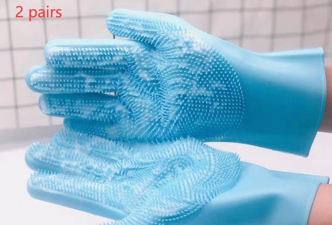 Keep Pets Clean with Silicone Brush Grooming Glove