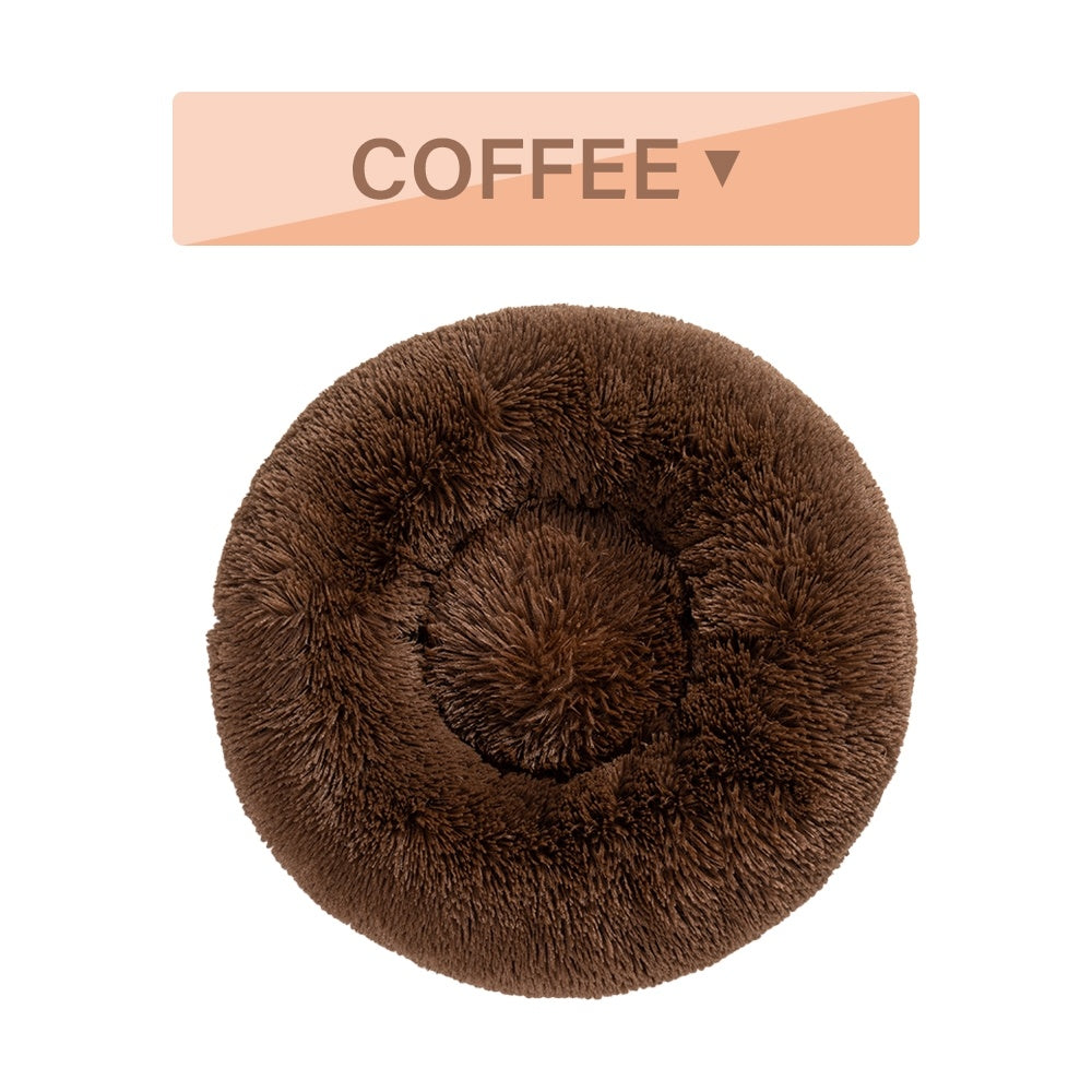 Soft Plush Calming Pet Bed for Dogs and Cats