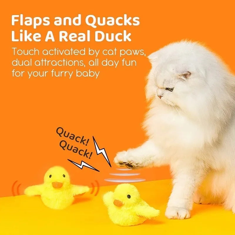Flapping Duck Interactive Cat Toy with Catnip Fun
