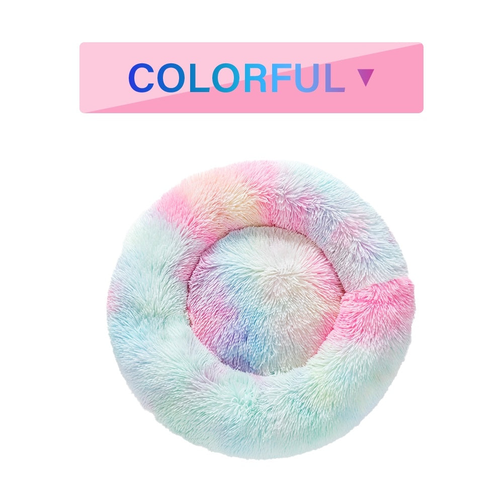 Soft Plush Calming Pet Bed for Dogs and Cats