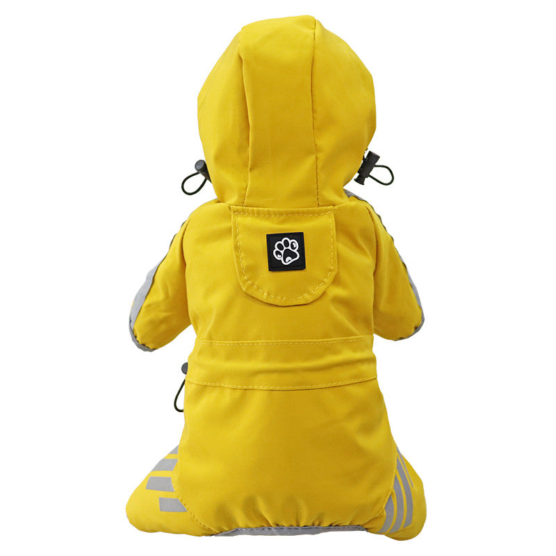 Four-Leg Waterproof Dog Raincoat for Outdoor Walks