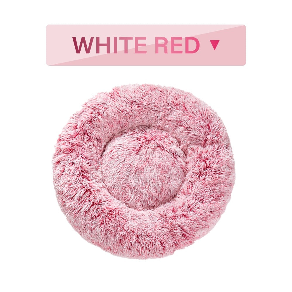 Soft Plush Calming Pet Bed for Dogs and Cats
