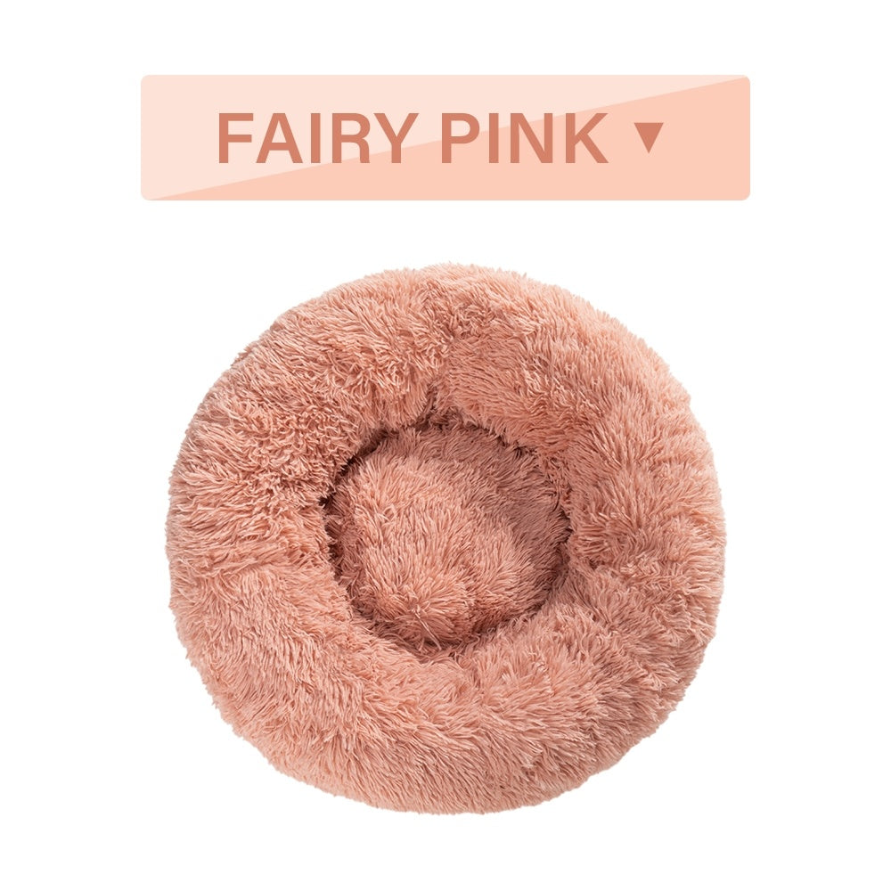 Soft Plush Calming Pet Bed for Dogs and Cats