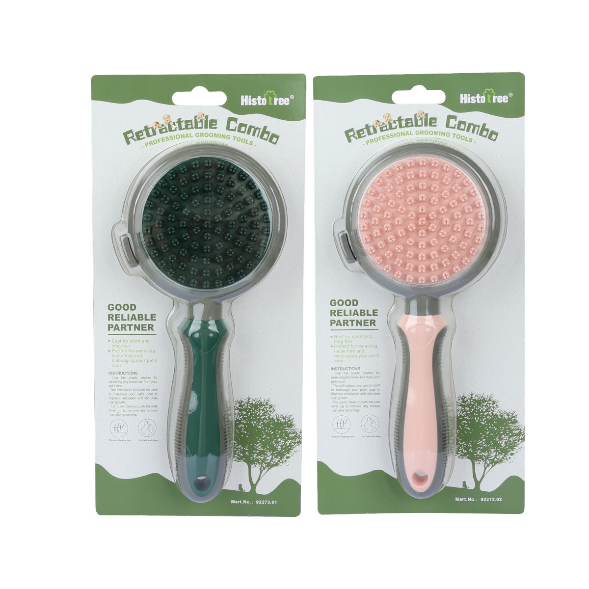 Self-Cleaning Pet Hair Brush for Easy Grooming