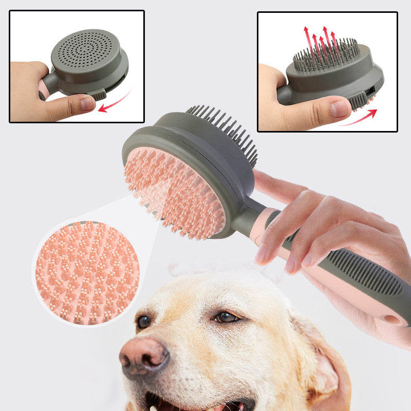 Self-Cleaning Pet Hair Brush for Easy Grooming