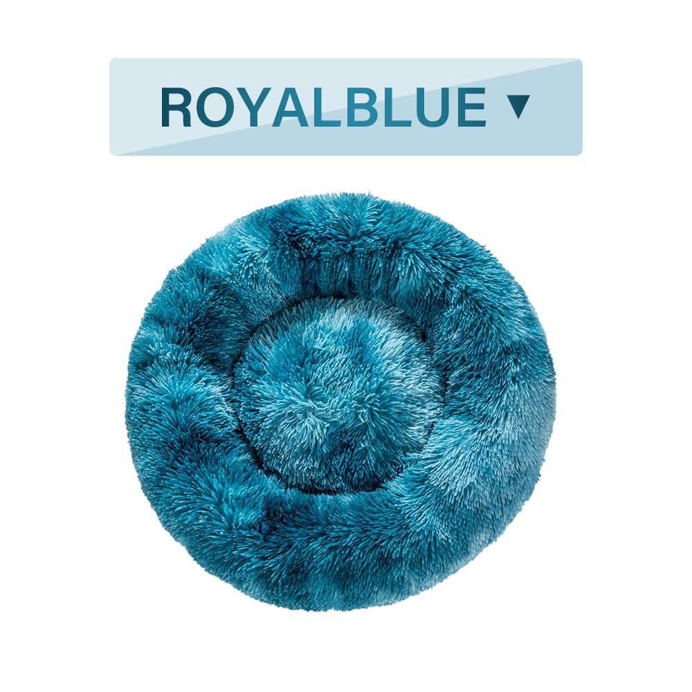 Soft Plush Calming Pet Bed for Dogs and Cats