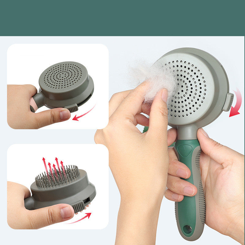 Self-Cleaning Pet Hair Brush for Easy Grooming